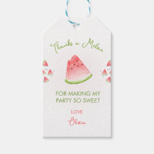 One in a Melon Watermelon Birthday  Gift Tags
