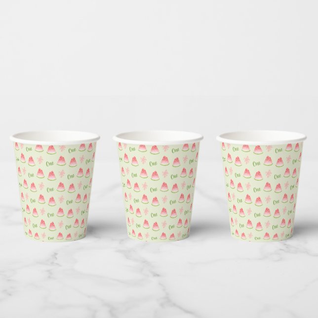 One in a Melon Watermelon Birthday  Paper Cups (Multi)