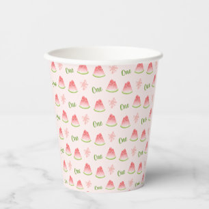 One in a Melon Watermelon Birthday  Paper Cups