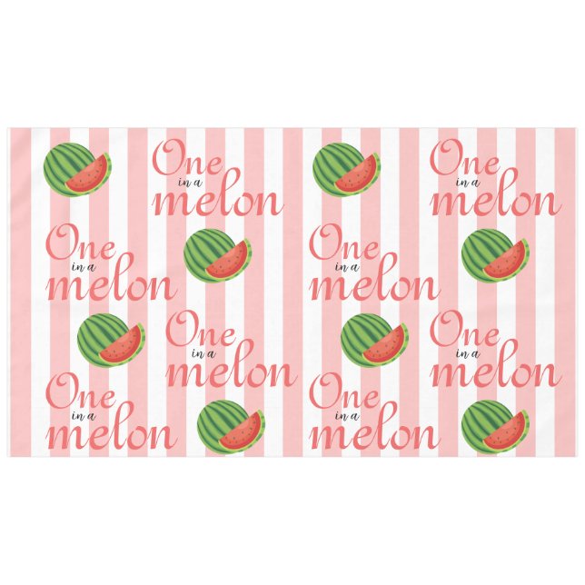 One In A Melon Watermelon  Birthday Party Tablecloth (Front (Horizontal))