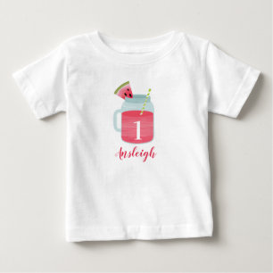 One In a Melon Watermelon Drink 1st Birthday Baby T-Shirt