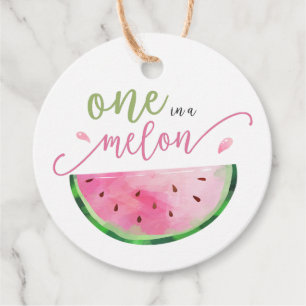 One in a Melon Watermelon Favour Tag