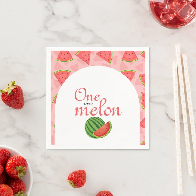 One In A Melon Watermelon  Napkin (Insitu)