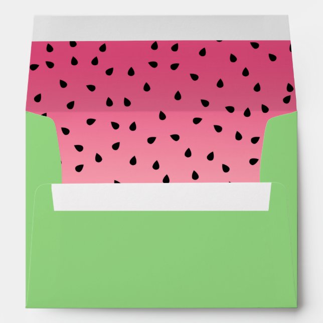 One in a Melon Watermelon Party Envelope (Back (Bottom))