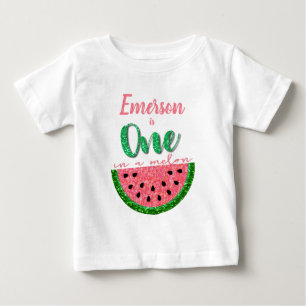 One in a melon, Watermelon romper first birthday