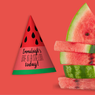 One in a Melon Watermelon Theme Birthday Party Hat