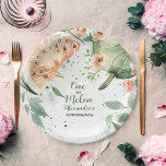 One in a Melon Watermelon Watercolor 1st Birthday Paper Plate<br><div class="desc">Make your child's first birthday celebration extra special with our delightful 1st Watermelon Birthday Paper Plates. Crafted with care and adorned with vibrant watermelon illustrations, these plates are sure to add a touch of whimsy and charm to your party décor. The eye-catching "1st Birthday" lettering serves as a cheerful reminder...</div>