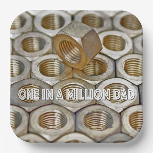 One in a Million Nut Father’s Day Paper Plate (Front)