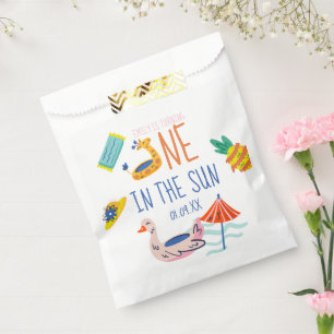 One in in the sun first birthday party pool game favour bag