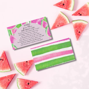 One in Melon Book Pink Watermelon Enclosure Card