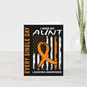 One In Memory Of Aunt Leukaemia Awareness American Card
