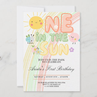 one in the  Sun First Birthday Invitation
