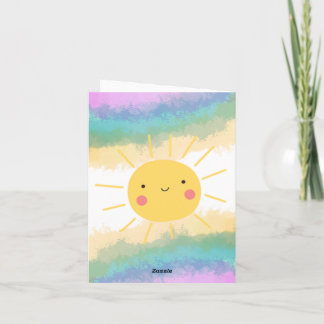 one in the Sun First Birthday Note Cards