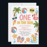 One In The Sun Tropical 1st Birthday Party Invitation<br><div class="desc">One In The Sun Tropical 1st Birthday Party Invitation</div>