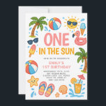 One In The Sun Tropical 1st Birthday Party Invitation<br><div class="desc">One In The Sun Tropical 1st Birthday Party Invitation</div>