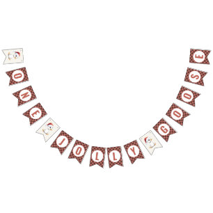 One Jolly Goose December First Birthday Bunting Flags