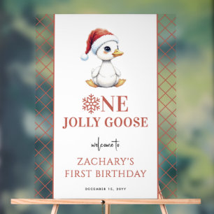 One Jolly Goose Modern First Birthday Welcome Sign