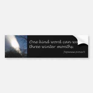 One Kind Word Bumper Sticker