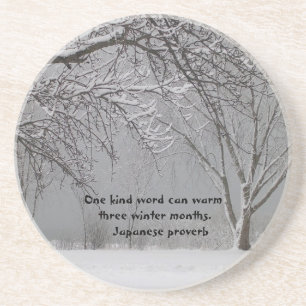 One kind word-Japanese Proverb Coaster