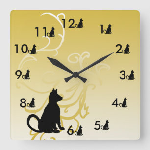 One Kitty Two Kitty Cat Clock Pets Gifts