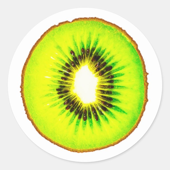 one kiwi customizable classic round sticker (Front)