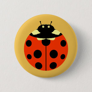 One ladybug 2 inch round button