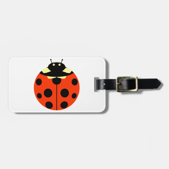 One ladybug luggage tag (Front Horizontal)