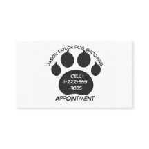 One Large Black and White Dog Paw Print