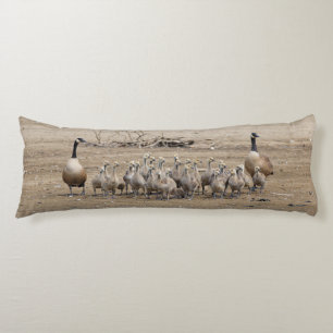 One Large Canada Goose Family Body Pillow