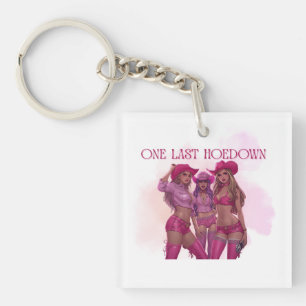 One Last Hoedown Cowgirl Bridesmaids Keychain