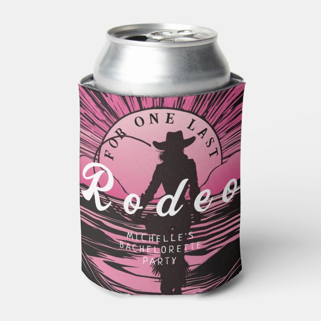 One Last Rodeo Bachelorette Can Cooler (Can Front)