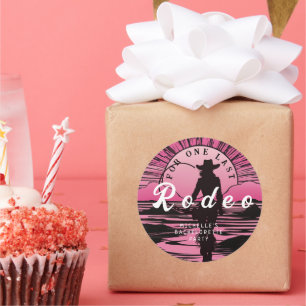 One Last Rodeo Bachelorette Classic Round Sticker