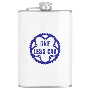 One Less Car Hip Flask