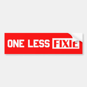 One Less Fixie Bumper Sticker