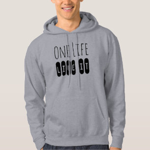 One Life, Live It Motivational Slogan Hoodie
