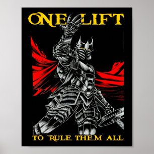 One Lift To Rule Them All Bodybuilding Gym Workout Poster
