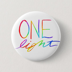 One Light Inspirational Rainbow Words Pin Buttons