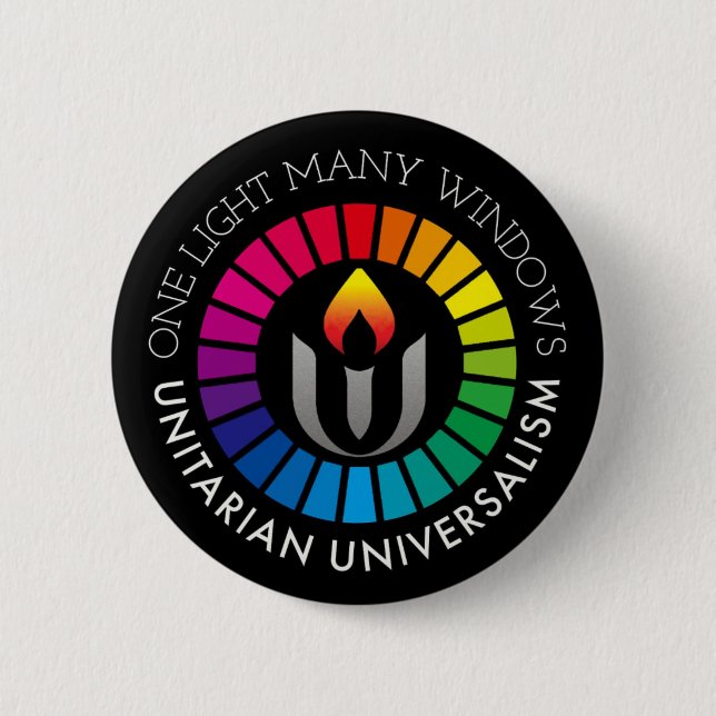 One light many windows Unitarian Universalism 2 Inch Round Button (Front)