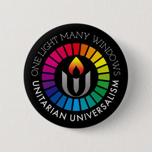 One light many windows Unitarian Universalism 2 Inch Round Button