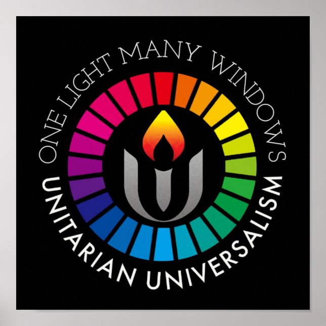 One light many windows Unitarian Universalism  Poster (Front)
