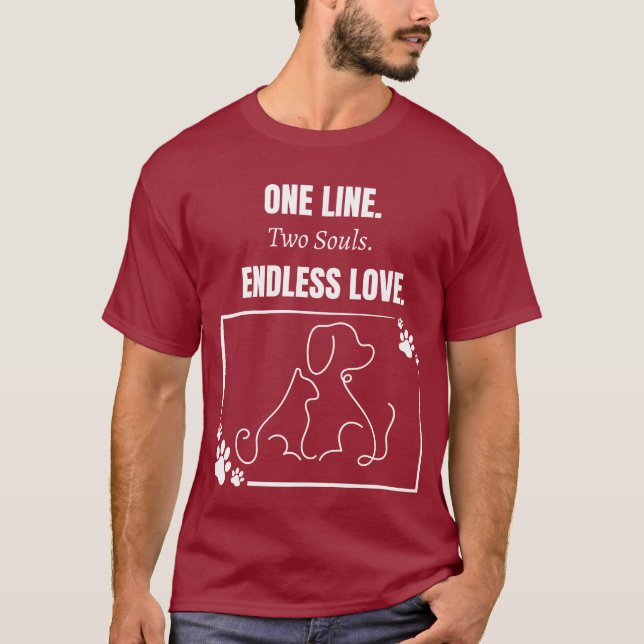 One Line Two Souls Endless Love - T-Shirt (Front)