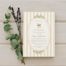 One Little Chick Baby Shower Watercolor Invitation