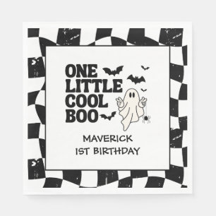 One Little Cool Boo Halloween 1st Birthday Napkin