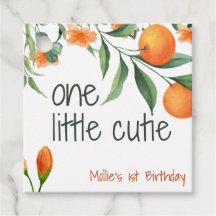 One Little Cutie First 1st Birthday Favour Tag