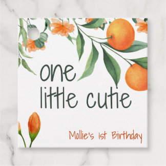 One Little Cutie First 1st Birthday Favour Tag