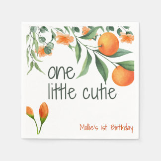 One Little Cutie Fist 1st Birthday Napkin