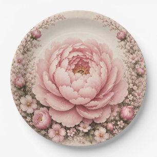One Little Friend Floral First Birthday Paper Plat Plate