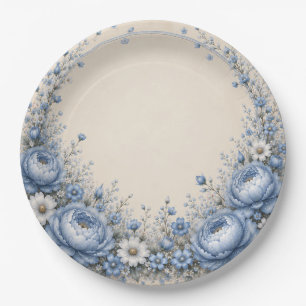 One Little Friend Floral First Birthday Paper Plat Plate