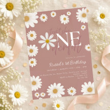 One Little One First Birthday Invitation | Pink Da