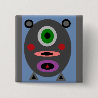 One Little Piggy 2 Inch Square Button